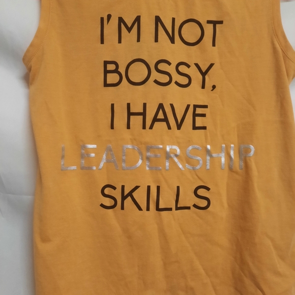 5/$30 NWT Kandy Kiss Mustard Yellow Sarcastic Tank Large - Picture 3 of 6